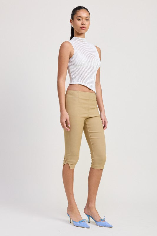 Camryn Sleeveless Asymmetrical High Neck Top