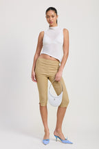 Camryn Sleeveless Asymmetrical High Neck Top
