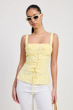 Paradis Square Neck Lace Up Corset Top