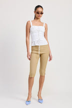 Paradis Square Neck Lace Up Corset Top