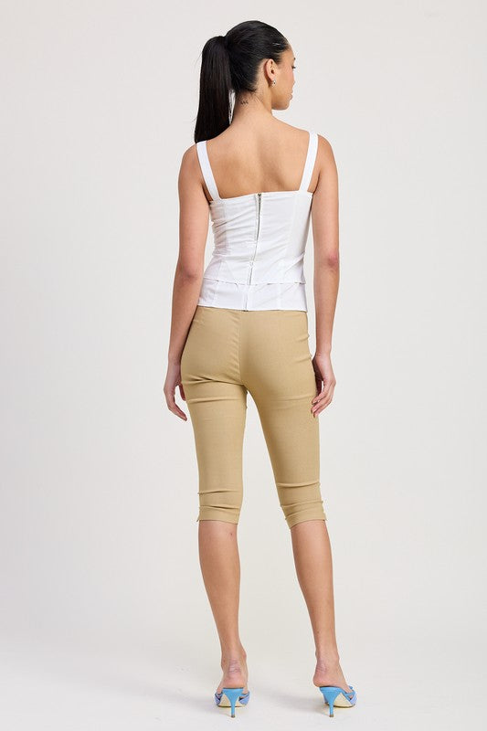 Paradis Square Neck Lace Up Corset Top