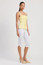 Paradis Square Neck Lace Up Corset Top