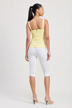 Paradis Square Neck Lace Up Corset Top