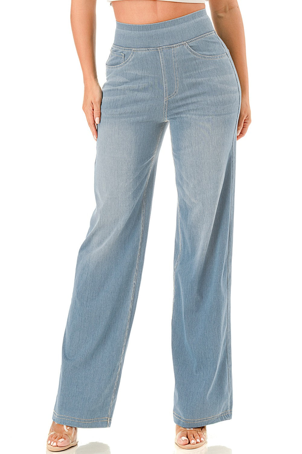 Amara Ultra-Soft High Rise Wide Leg Baggy Jeans