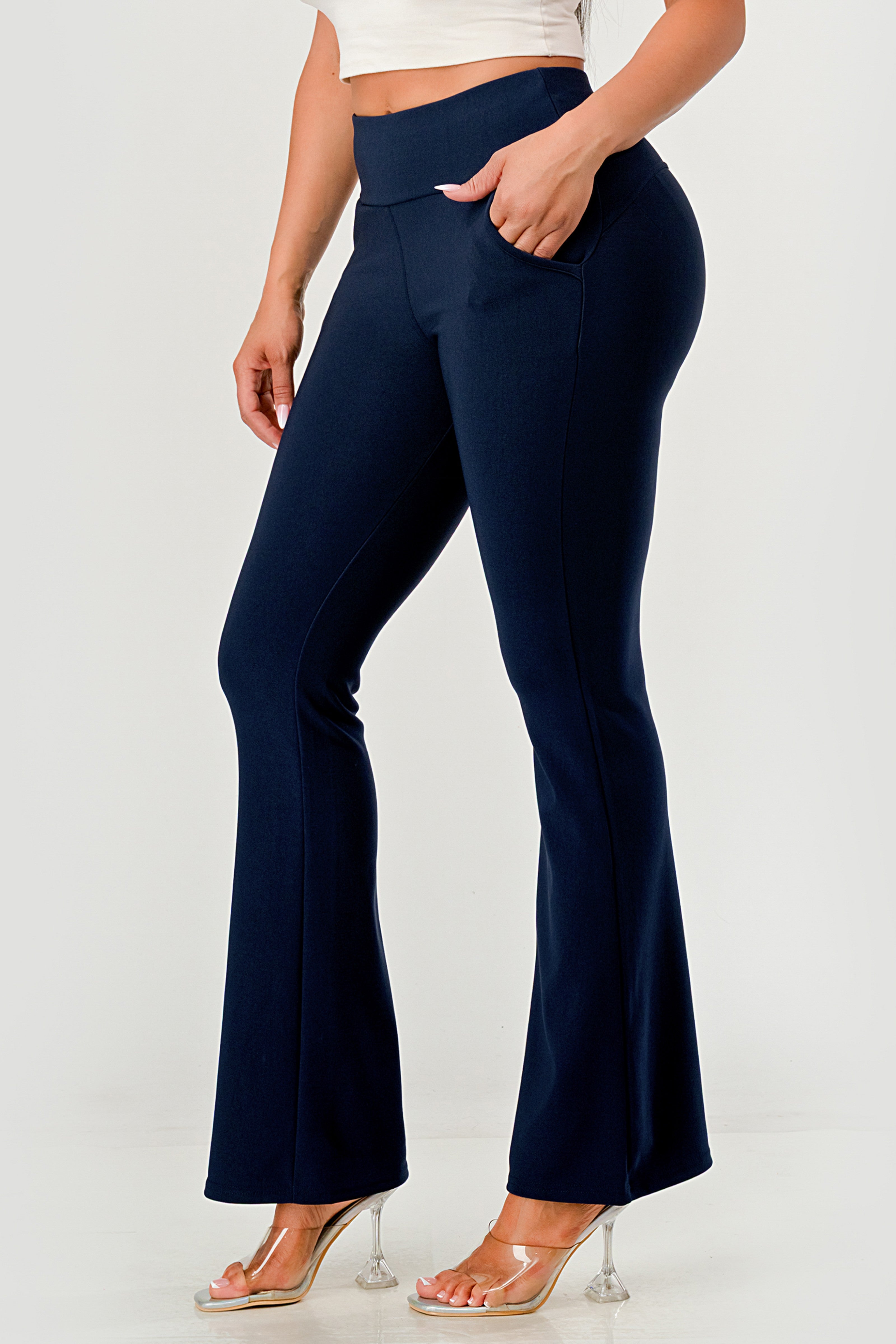 Thalia High Rise Waist Sculpting Flare Leg Pants