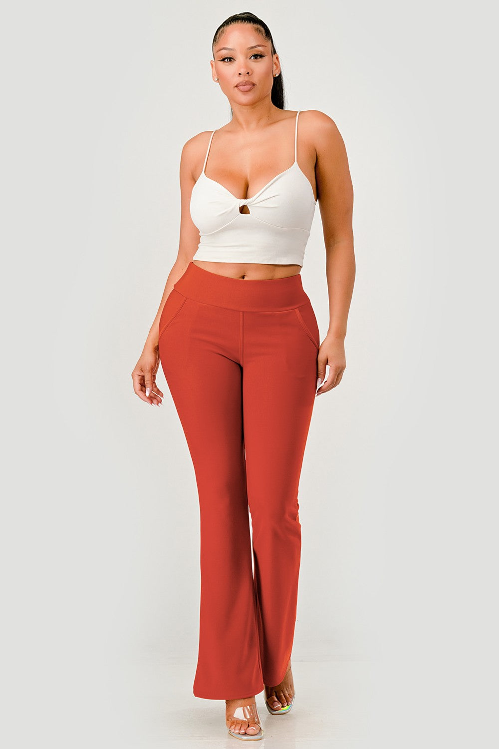 Thalia High Rise Waist Sculpting Flare Leg Pants