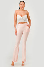 Thalia High Rise Waist Sculpting Flare Leg Pants