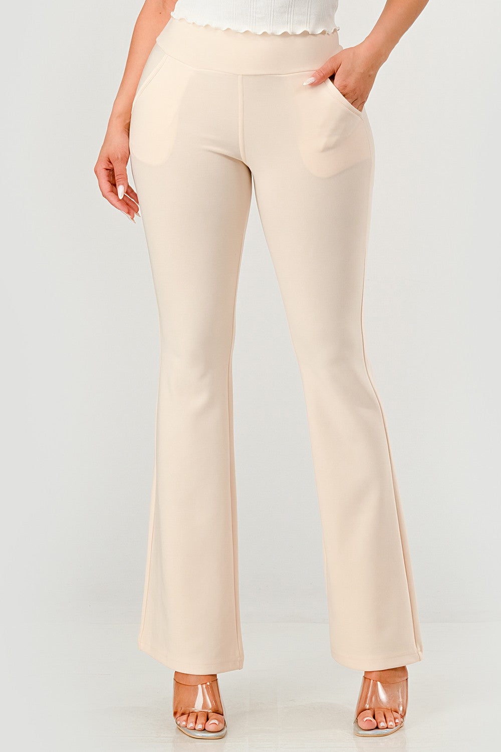 Thalia High Rise Waist Sculpting Flare Leg Pants