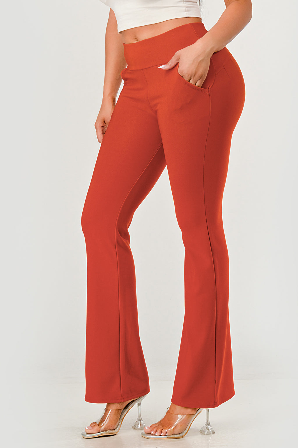 Thalia High Rise Waist Sculpting Flare Leg Pants