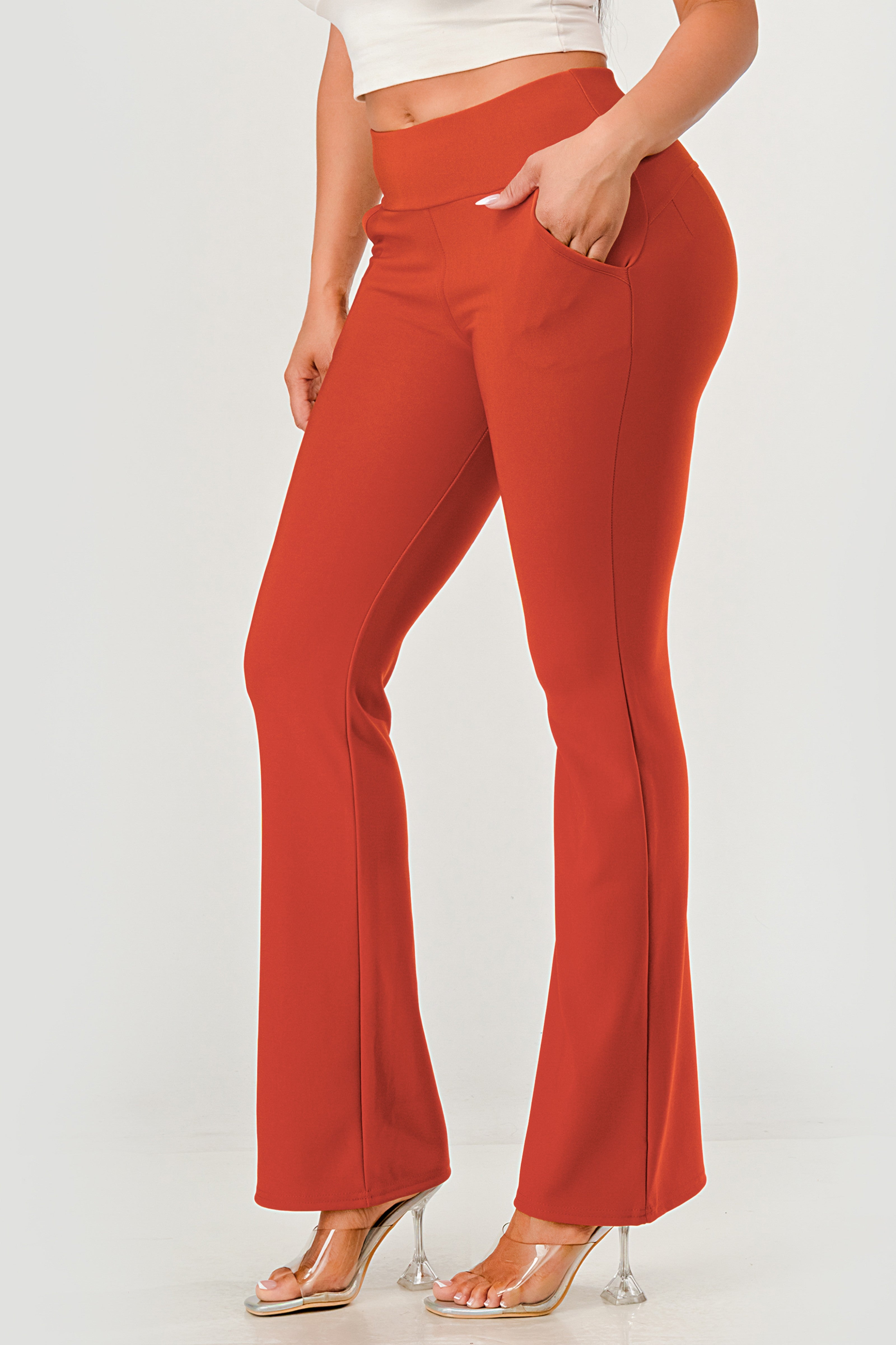 Thalia High Rise Waist Sculpting Flare Leg Pants