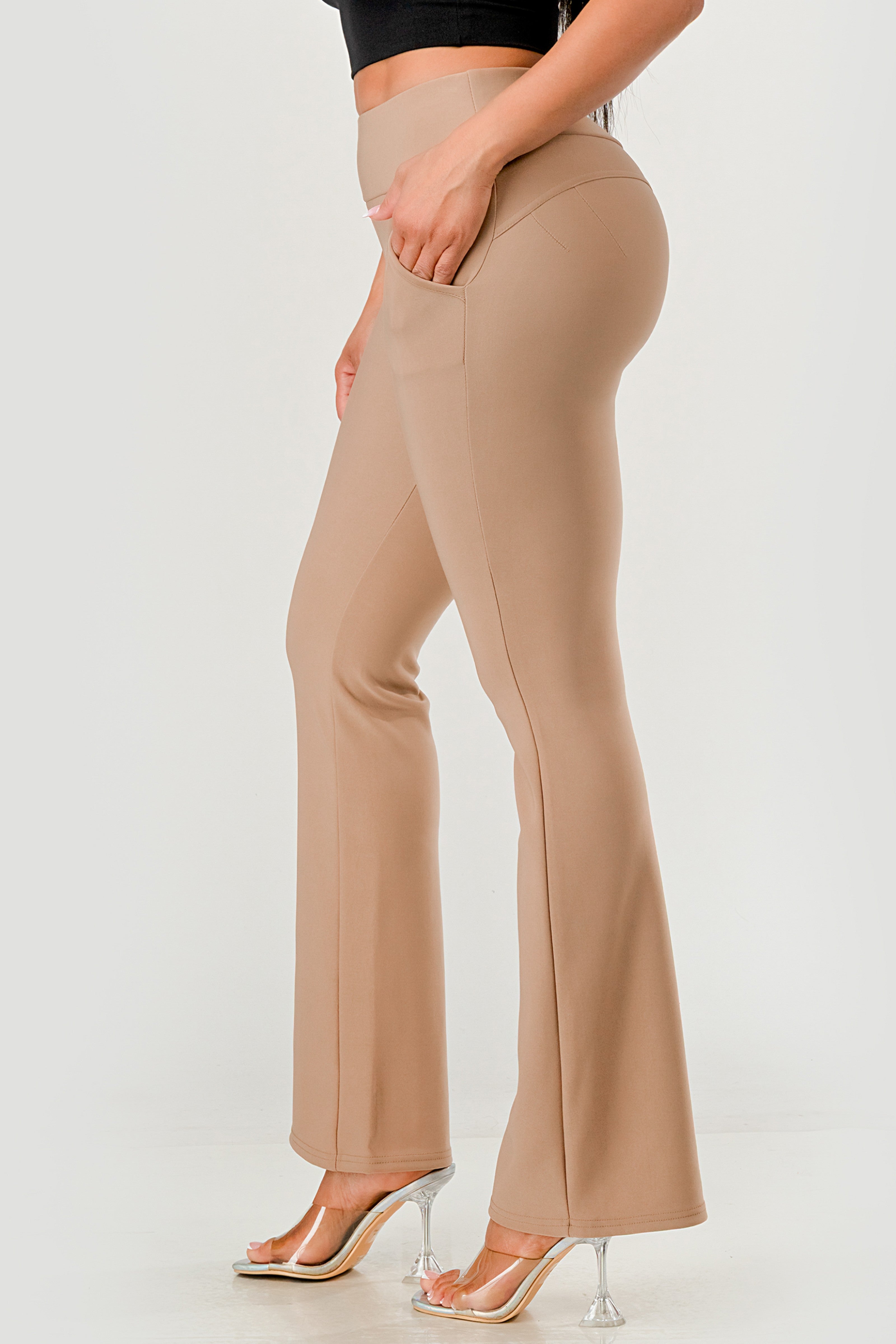 Thalia High Rise Waist Sculpting Flare Leg Pants