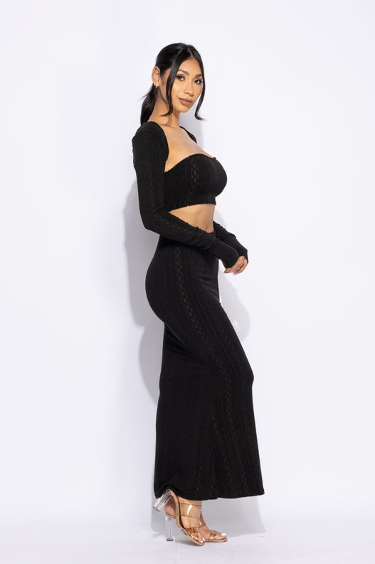Say My Name Three Piece Bolero & Maxi Skirt Set