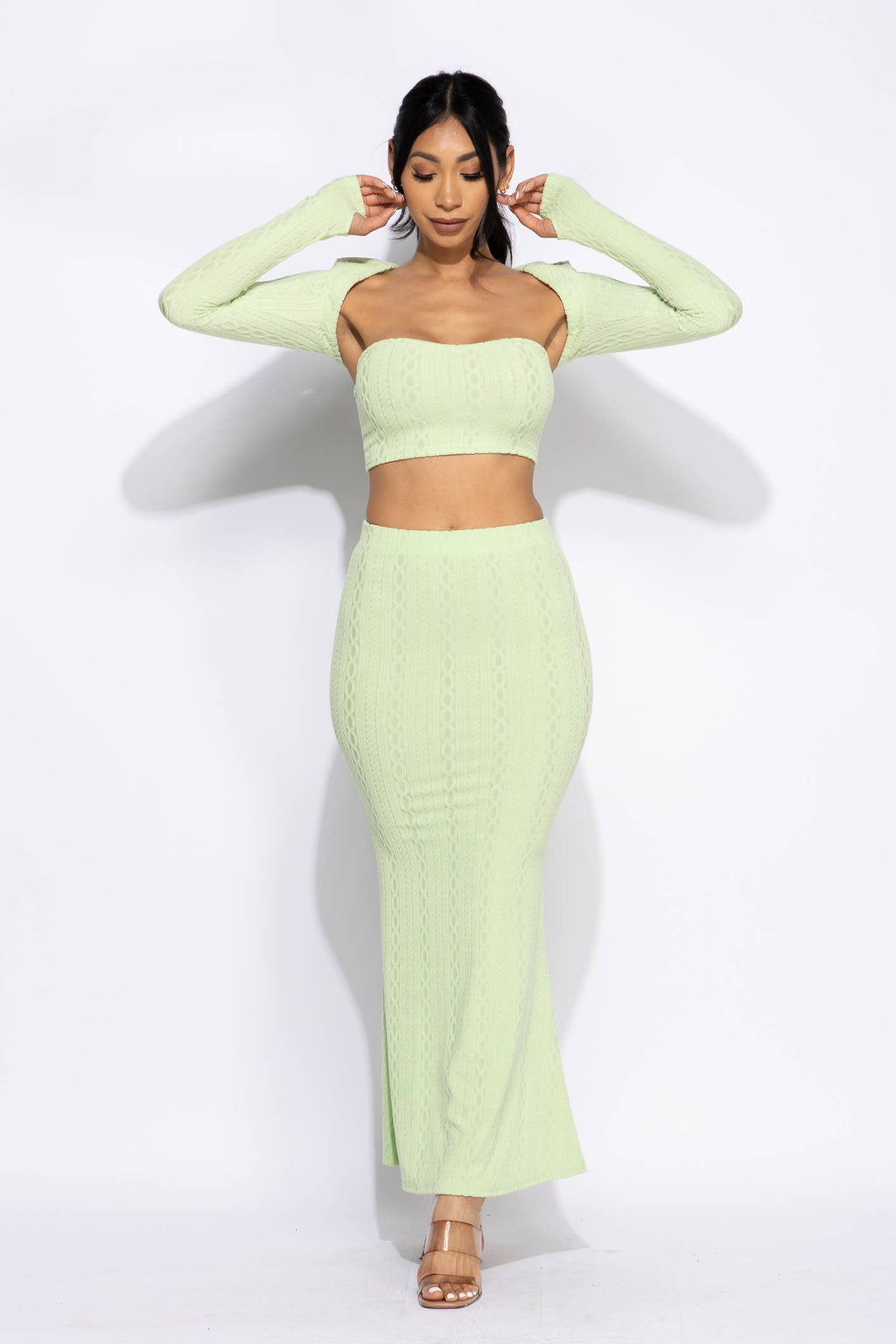 Say My Name Three Piece Bolero & Maxi Skirt Set