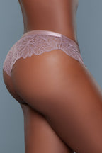 3 - Pack Soft Satin Cheeky Lace Panties - ShopRbls