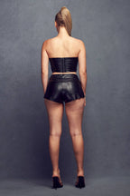 Dakota Classic PU Faux Leather Corset Top