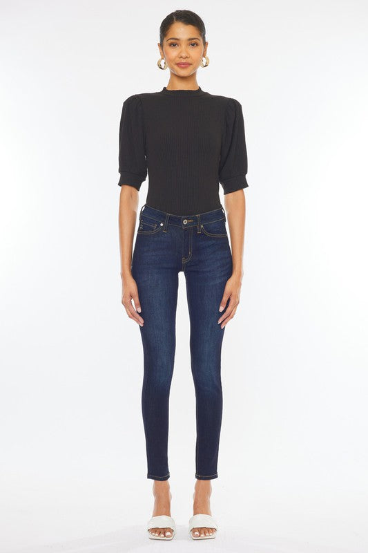 Aubrie Mid Rise Basic Super Skinny Jeans