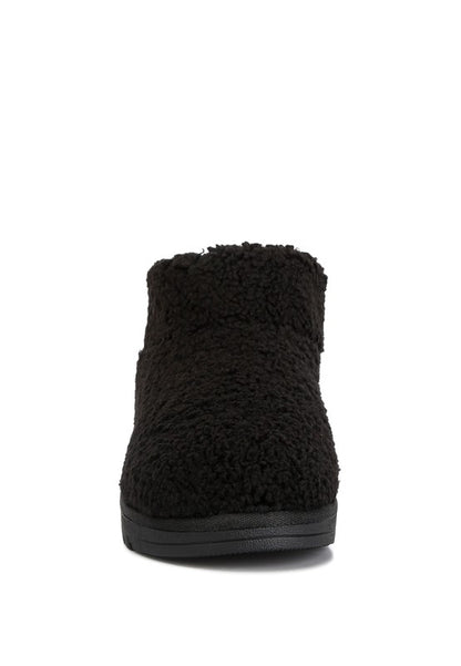 Antonia Plush Fleece Lined Platform Ankle Booties