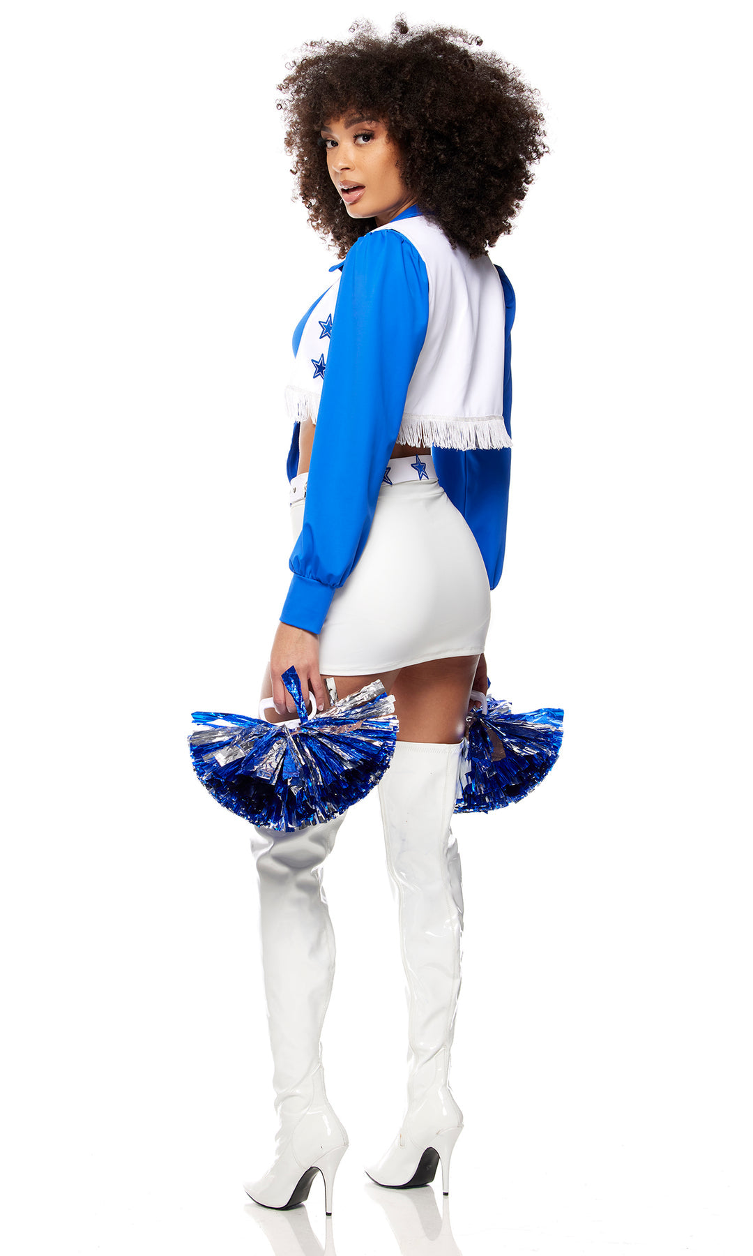 Halftime Stars 4Pc Mini Skirt Cheerleader Costume