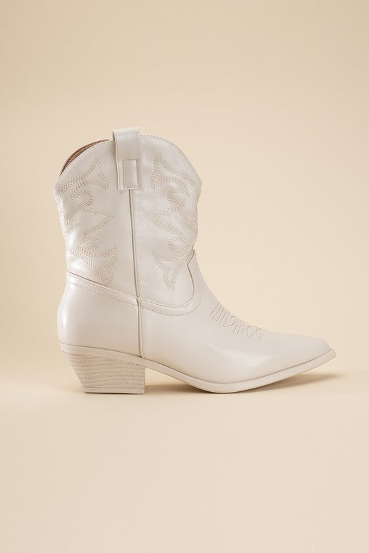 Bach In Nash Metallic Western Ankle Boots