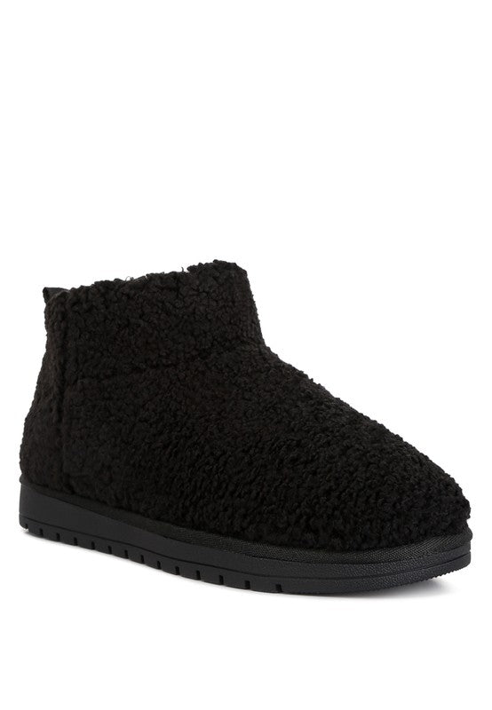 Antonia Plush Fleece Lined Platform Ankle Booties