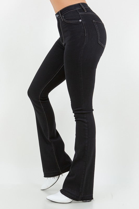 Judy High Waist Contrast Stitch Bootcut Jeans