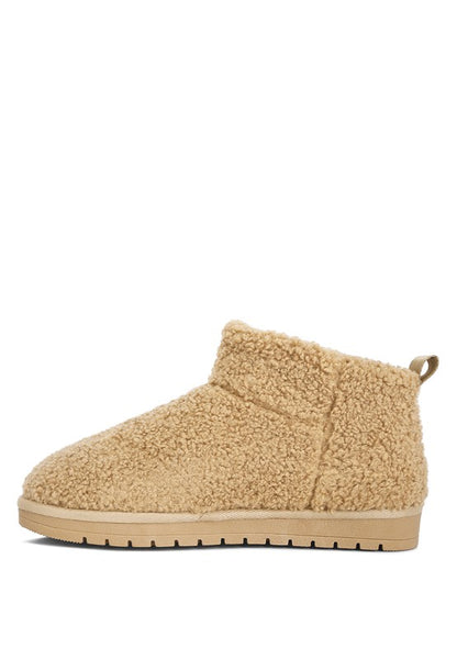 Antonia Plush Fleece Lined Platform Ankle Booties