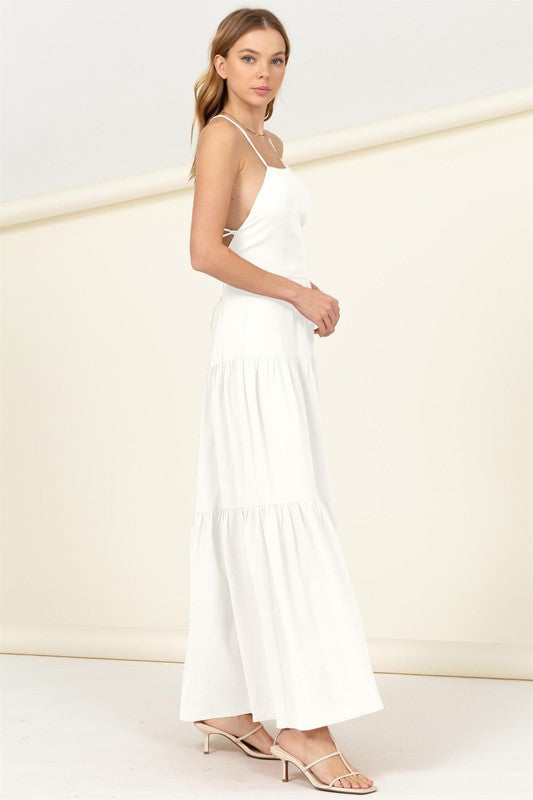 Seychelles Tiered Open Back Maxi Dress