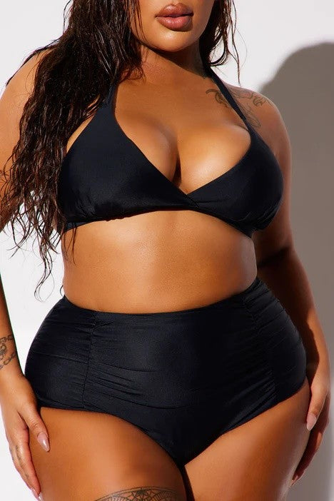 Maris High Waisted Plus Size Two Piece Bikini Set