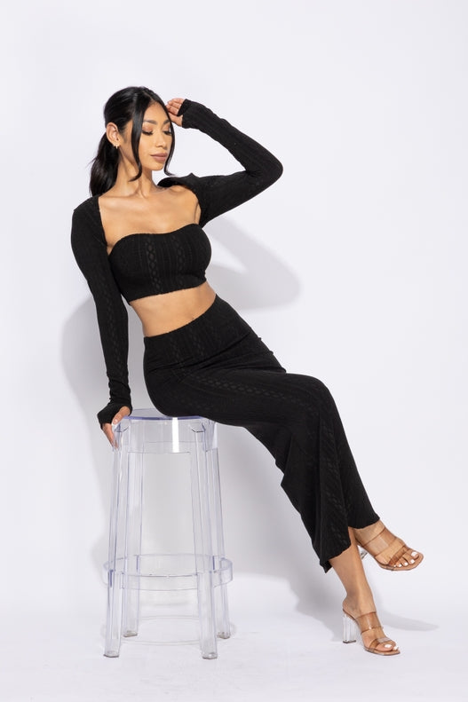 Say My Name Three Piece Bolero & Maxi Skirt Set