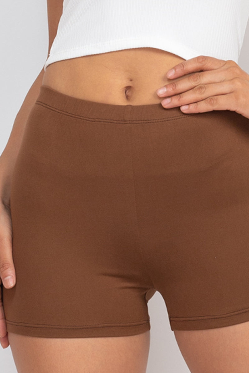 Not So Basic Solid Knit High Waist Shorts