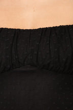 Harriet Luxe Polkadot Mesh Puff Sleeve Bodysuit