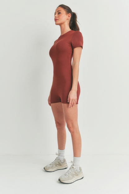 Casual Basics Mock Neck Bodycon Romper