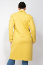 Taylor Collar Buttoned Front Pocket Longline Coat