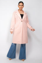 Taylor Collar Buttoned Front Pocket Longline Coat