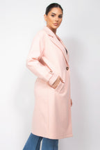Taylor Collar Buttoned Front Pocket Longline Coat