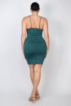 Casual Basics Rhinestones Double Layer Cami Mini Dress