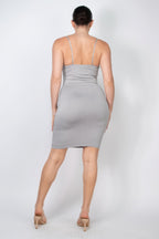 Casual Basics Rhinestones Double Layer Cami Mini Dress