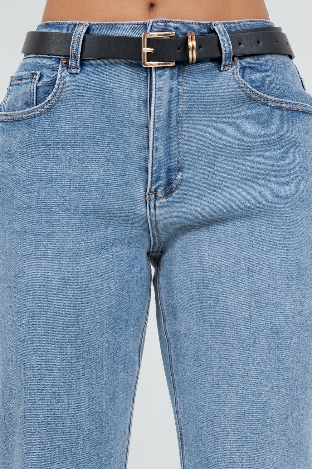 Eleana Mid Rise Booty Lifting Straight Leg Jeans
