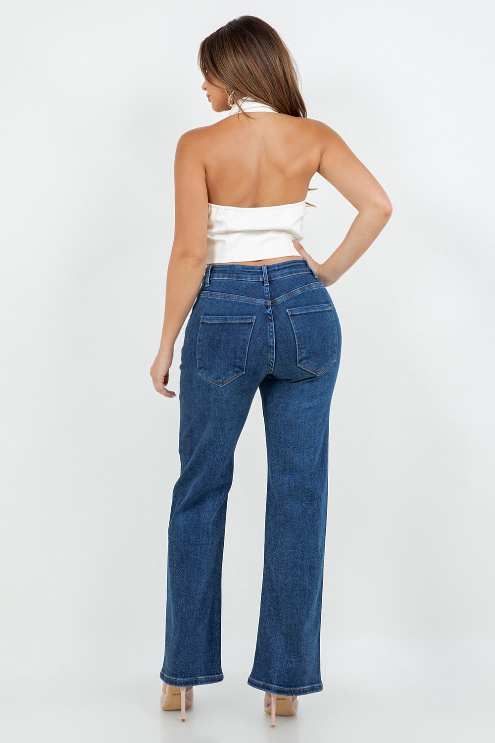 Eva Mid Rise Booty Lifting Straight Leg Jeans