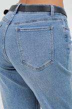 Eleana Mid Rise Booty Lifting Straight Leg Jeans