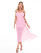 Gia Gold O Ring Drop Waist Midi Dress