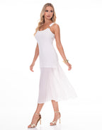 Gia Gold O Ring Drop Waist Midi Dress