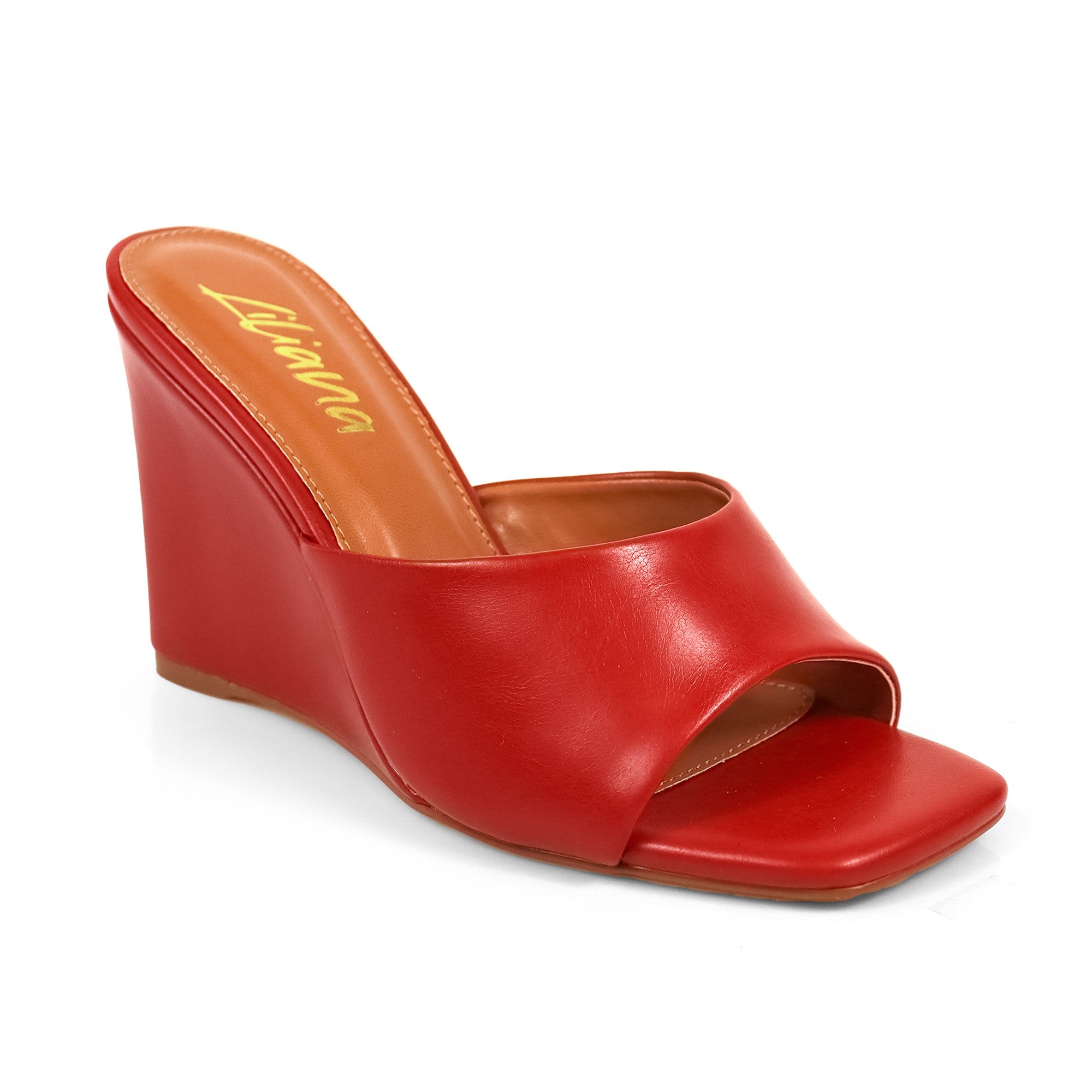 Naomi Peep Toe Square Toe Wedge Sandal