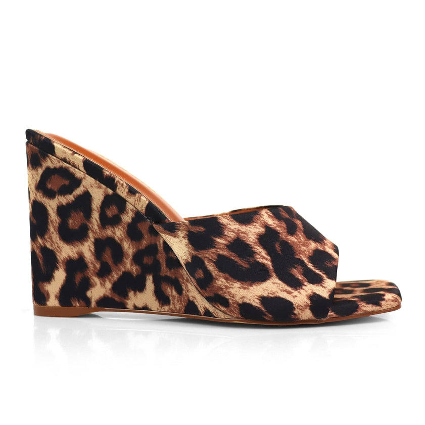 Naomi Peep Toe Square Toe Wedge Sandal