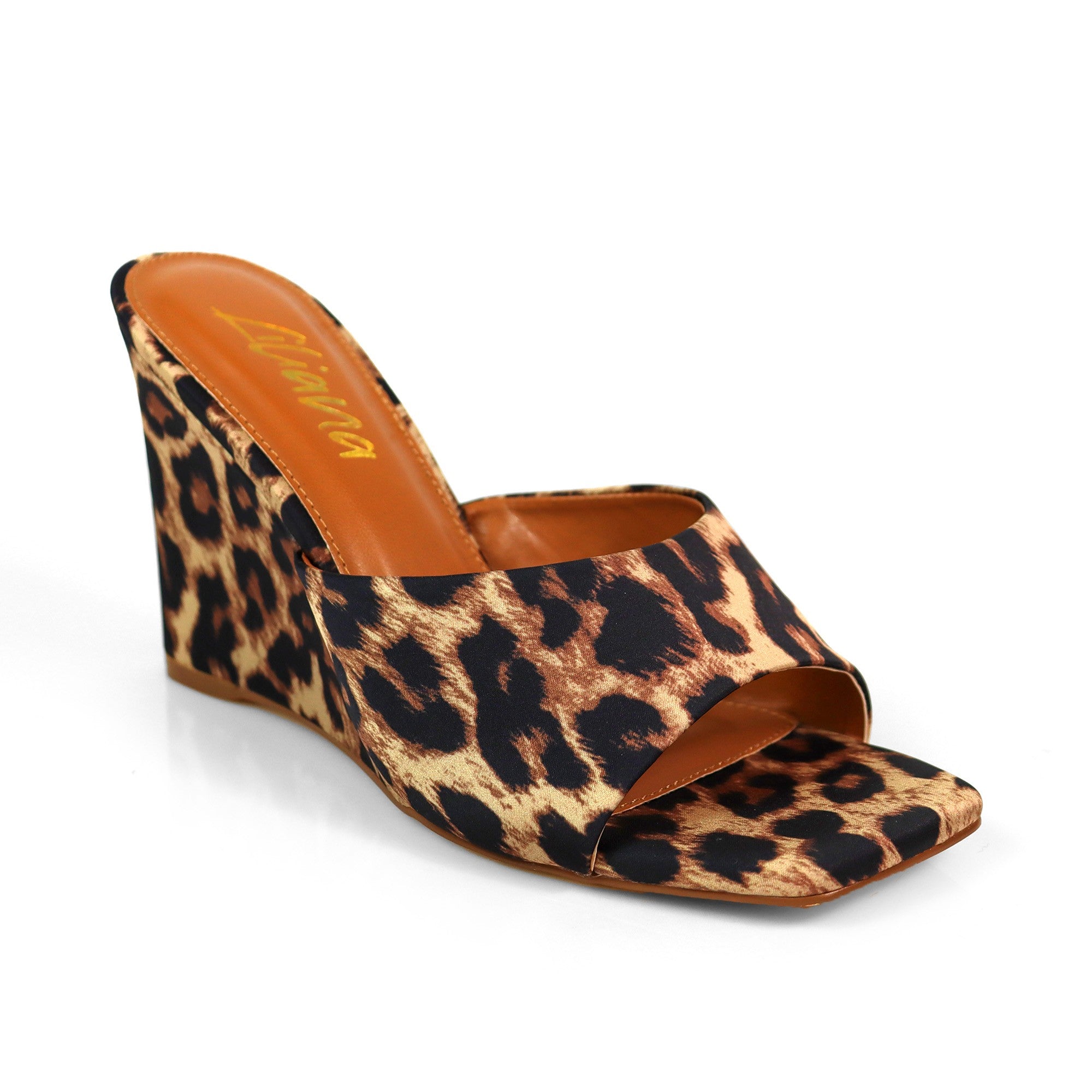 Naomi Peep Toe Square Toe Wedge Sandal