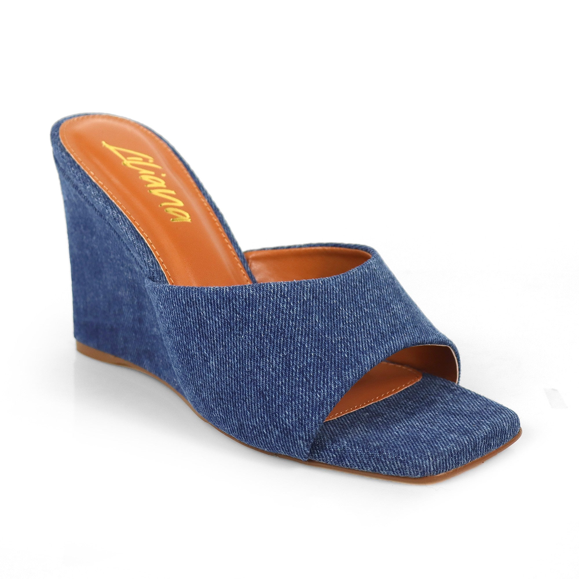 Naomi Peep Toe Square Toe Wedge Sandal