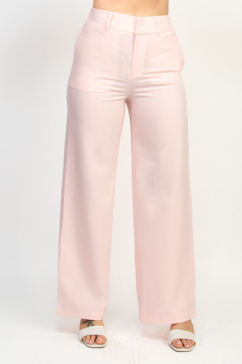 Madison High Rise Straight Leg Tailored Pants