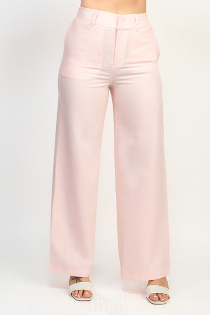 Madison High Rise Straight Leg Tailored Pants