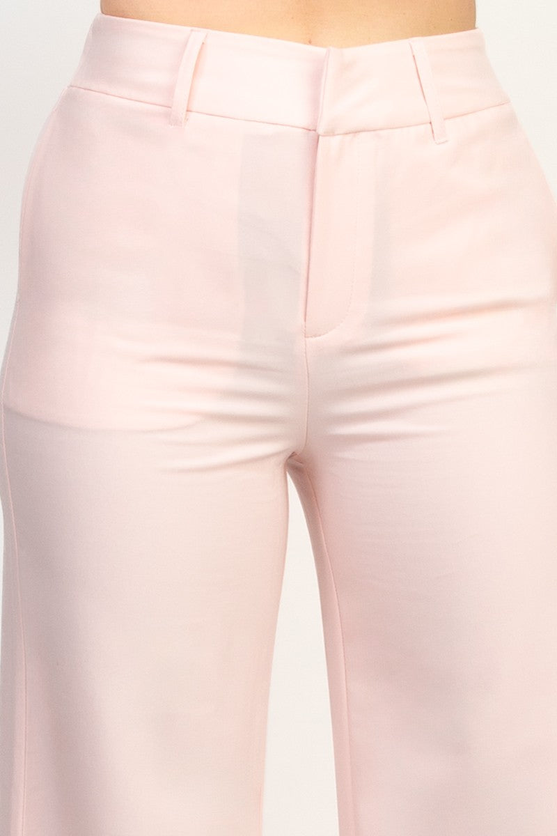 Madison High Rise Straight Leg Tailored Pants