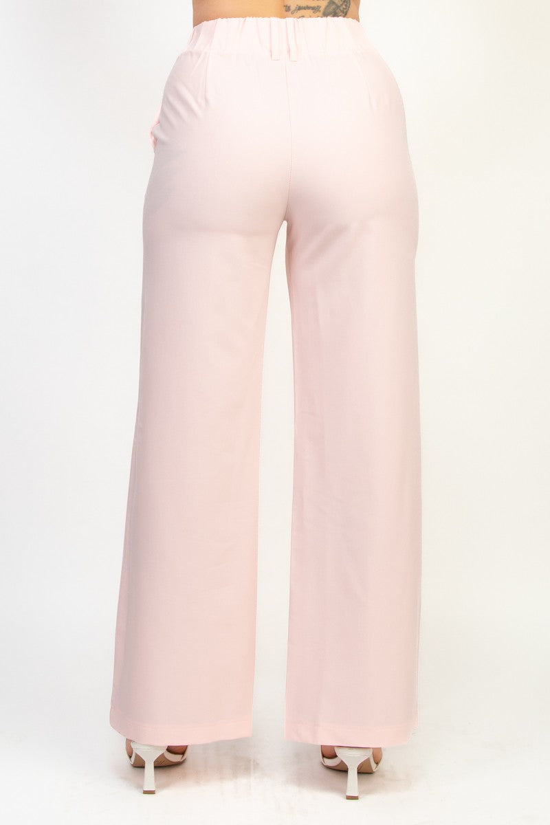 Madison High Rise Straight Leg Tailored Pants